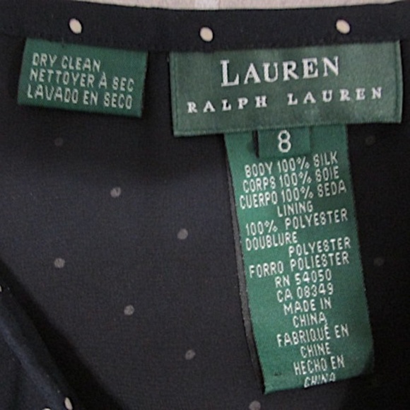 Lauren Full Midi Skirt, Dark Navy with Polka Dots, Size 8 - Picture 6 of 6